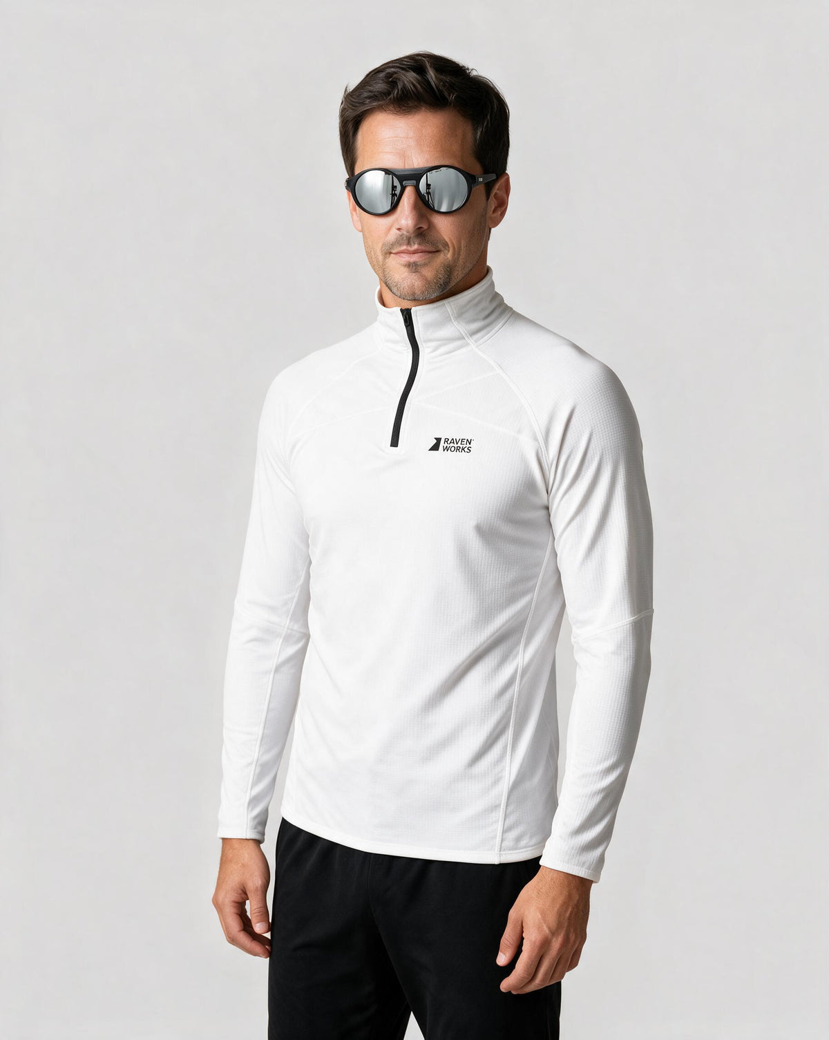 Brood Half-Zip Men White