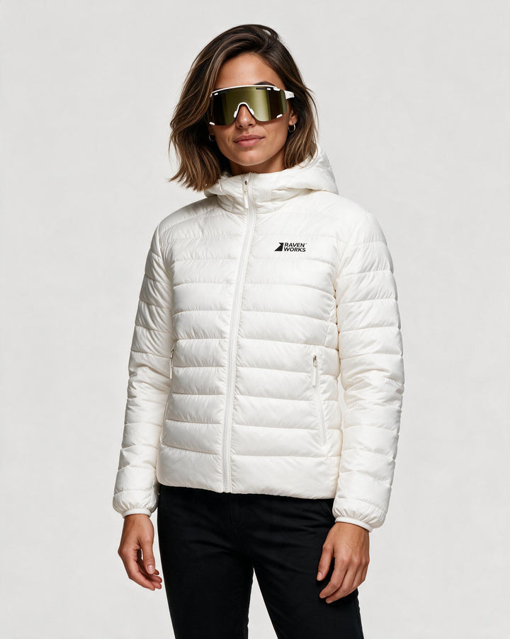 Hackle Hooded Jacket Women White