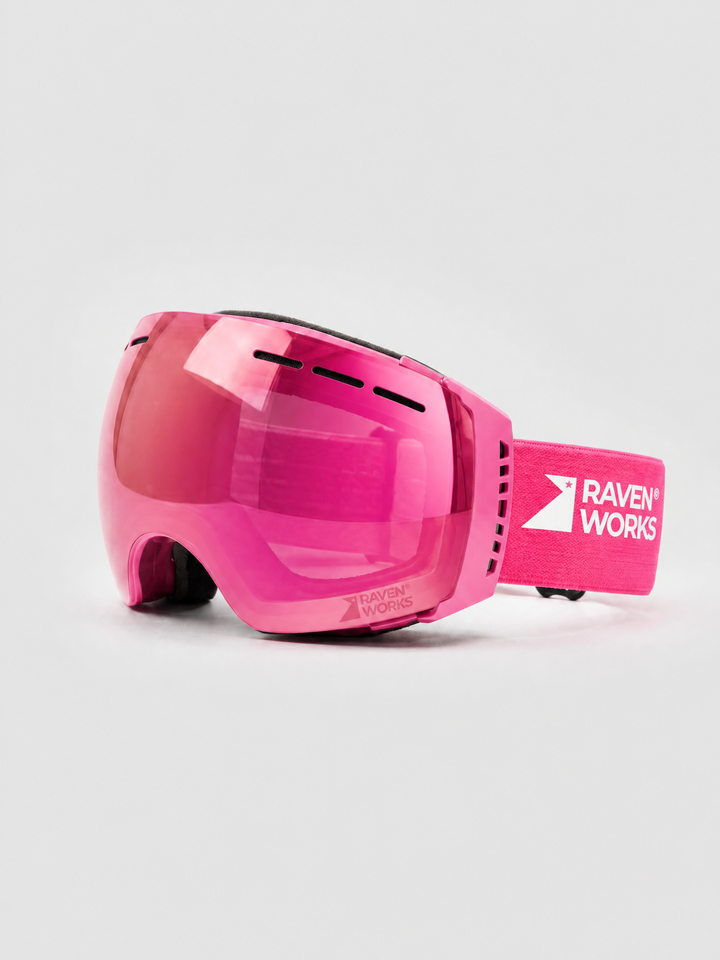 CULMEN™ Goggles — Pink Frame / Revo Blue Lens / Pink Strap