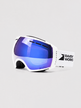 White Frame / Revo Blue Lens / White Strap